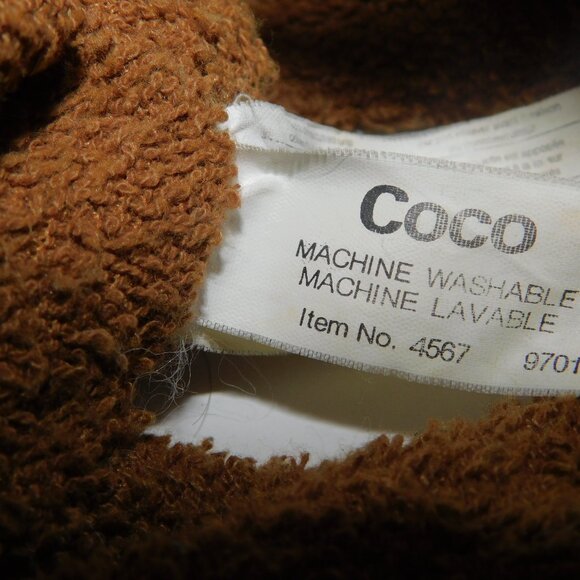 VTG Russ Home Buddies Brown Terrycloth Floppy Monkey Coco 11" Bean Bag Stuffed - Picture 6 of 7